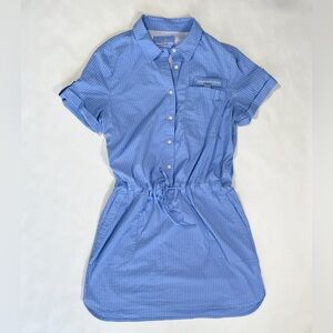 Vineyard Vines Harbor Shirt Dress in Bimini Blue